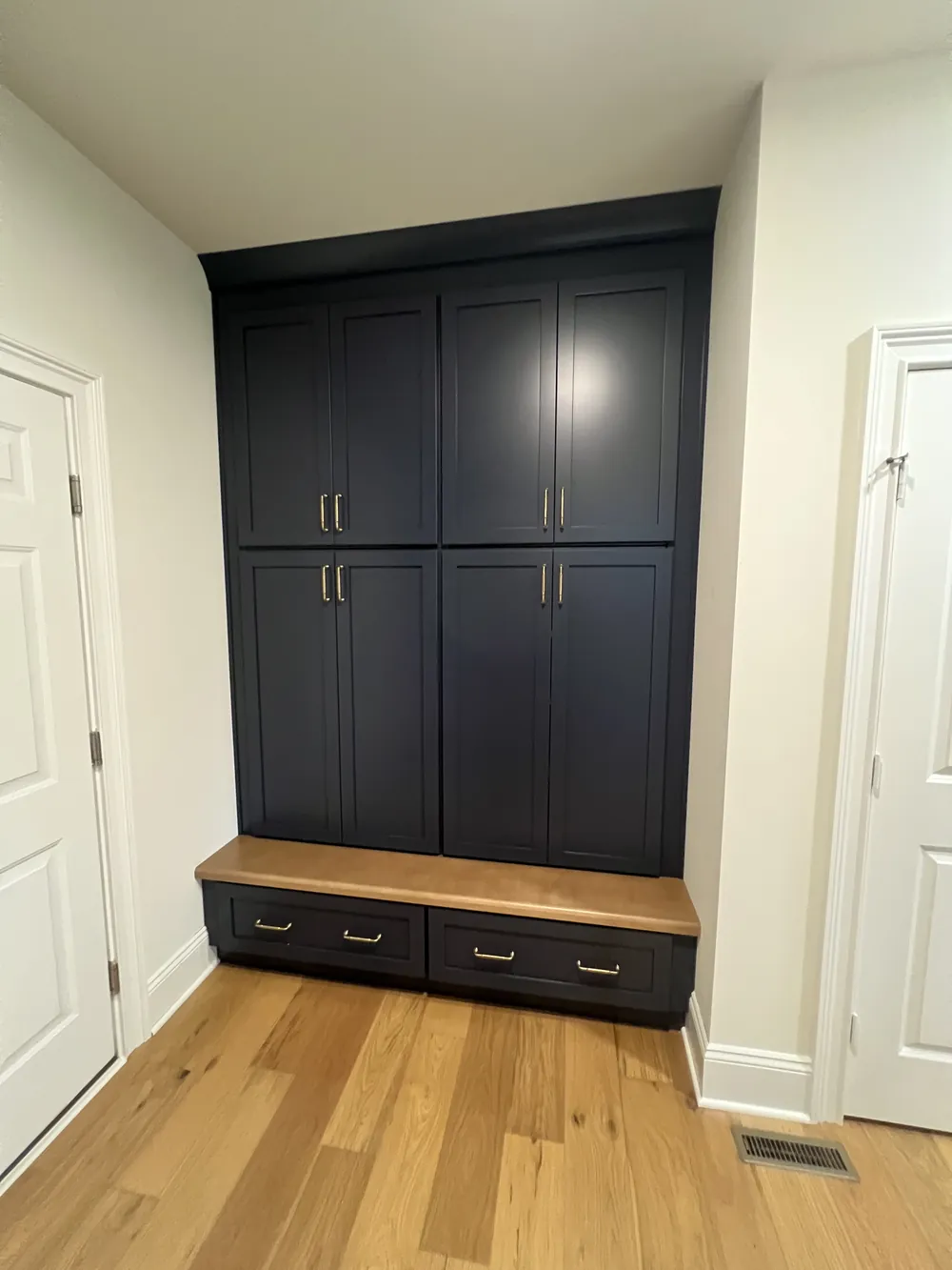 Mudroom Built-In with Bench, finish carpentry by SEGAL XVI